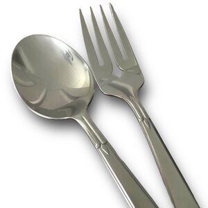 Oneida Satin Accent Flatware Salad Fork / Soup Spoon Stainless Steel Replacement